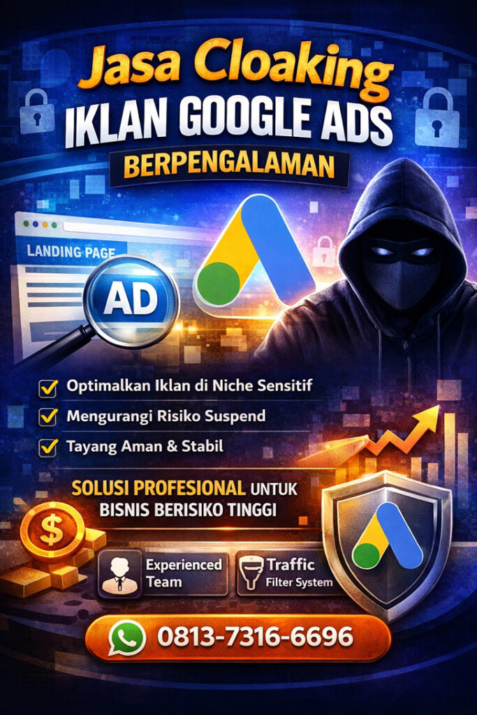 Jasa cloaking iklan google ads untuk situs gaming